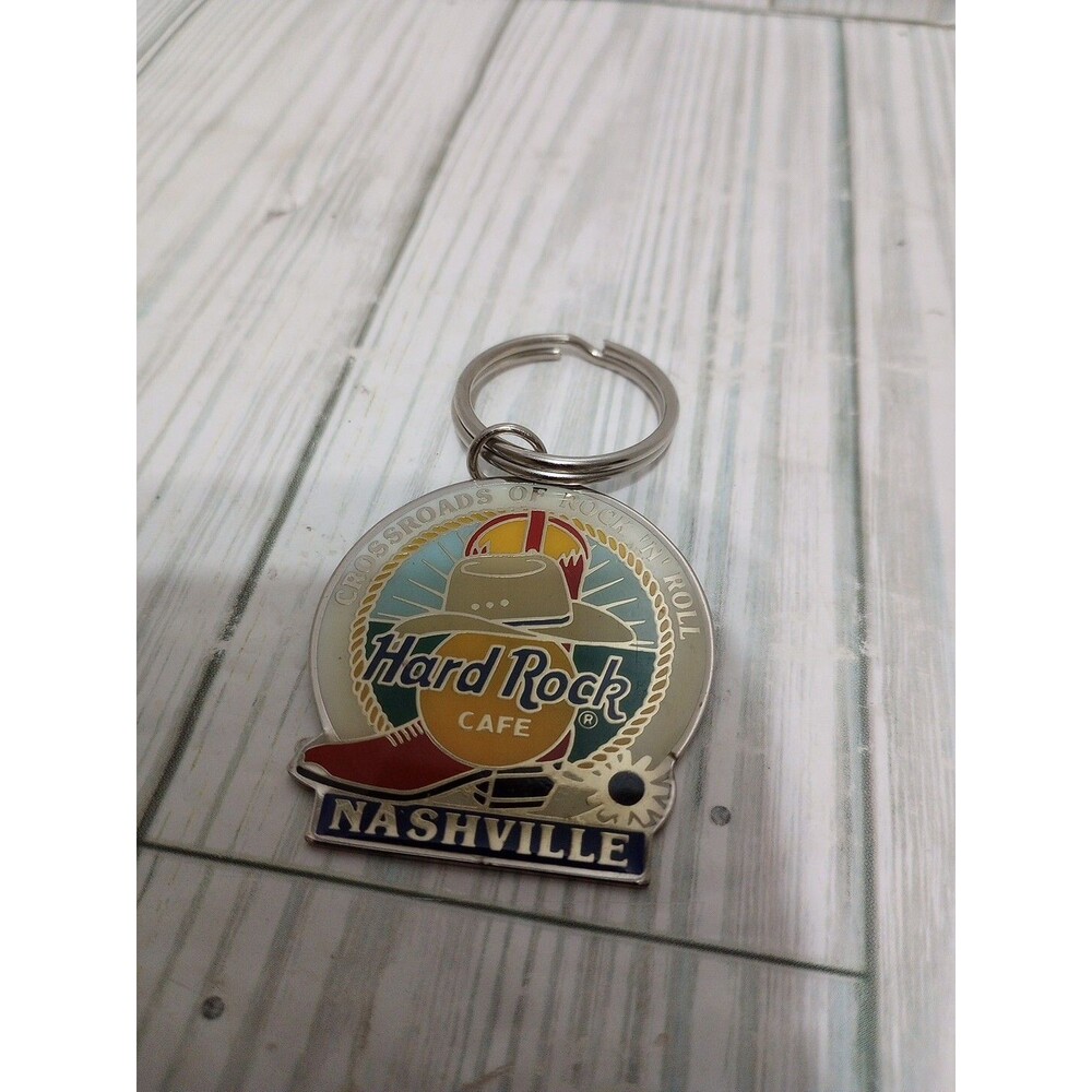 Hard Rock Cafe Nashville TN Keychain Vintage